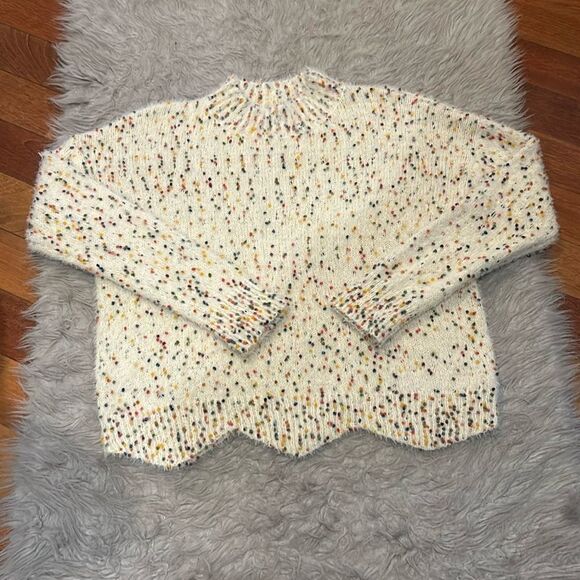 Mystree women’s soft white multicolored‎ polyester sweater - Picture 1 of 4
